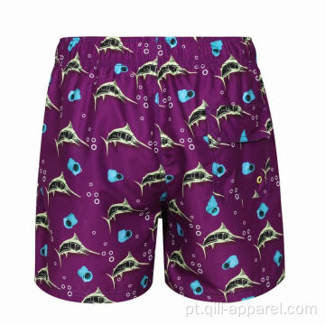 estampa shorts de banho masculinos sunga sunga curta